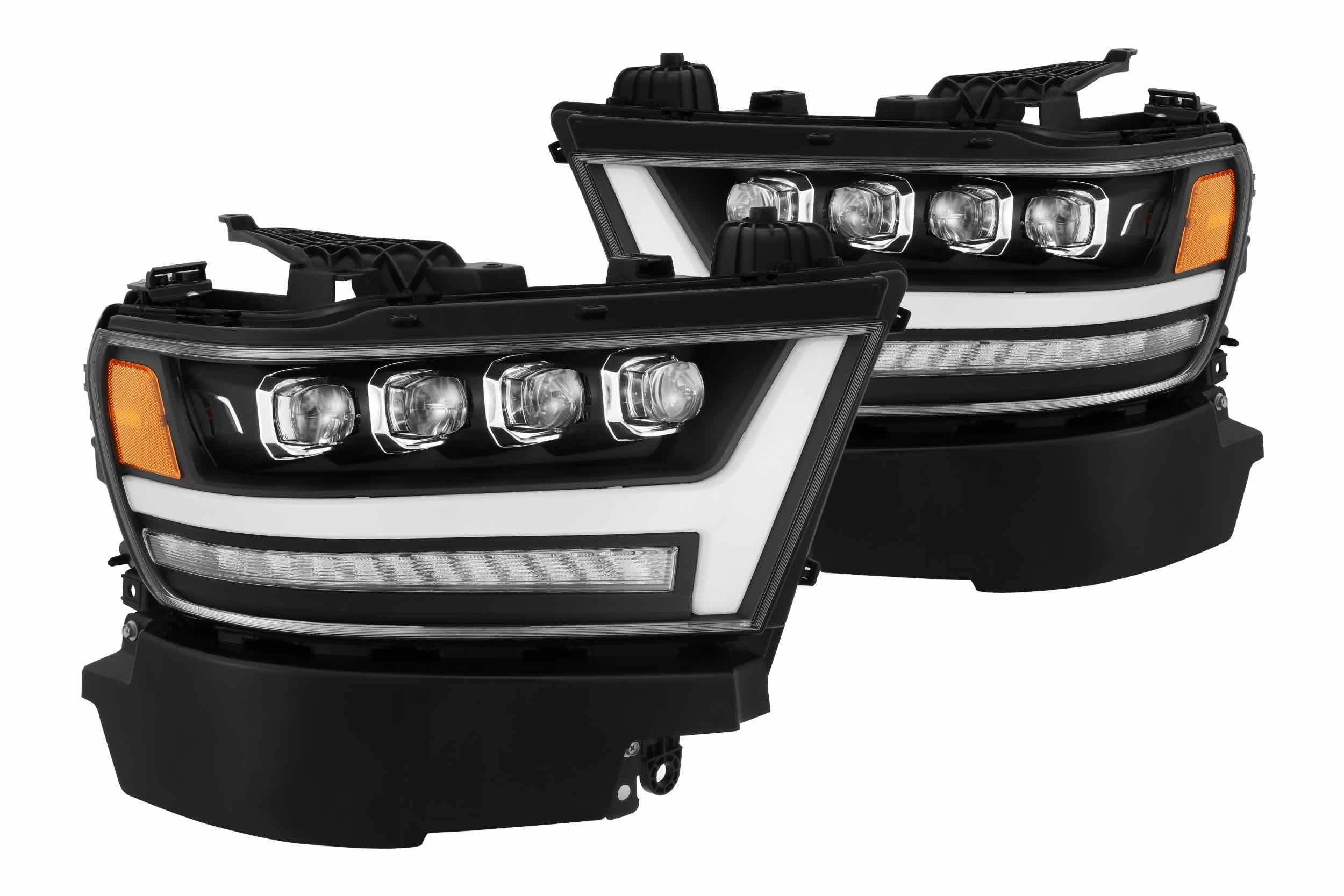 Alpha Rex 880516 Nova LED Black Headlights | 19-22 Dodge Ram 1500