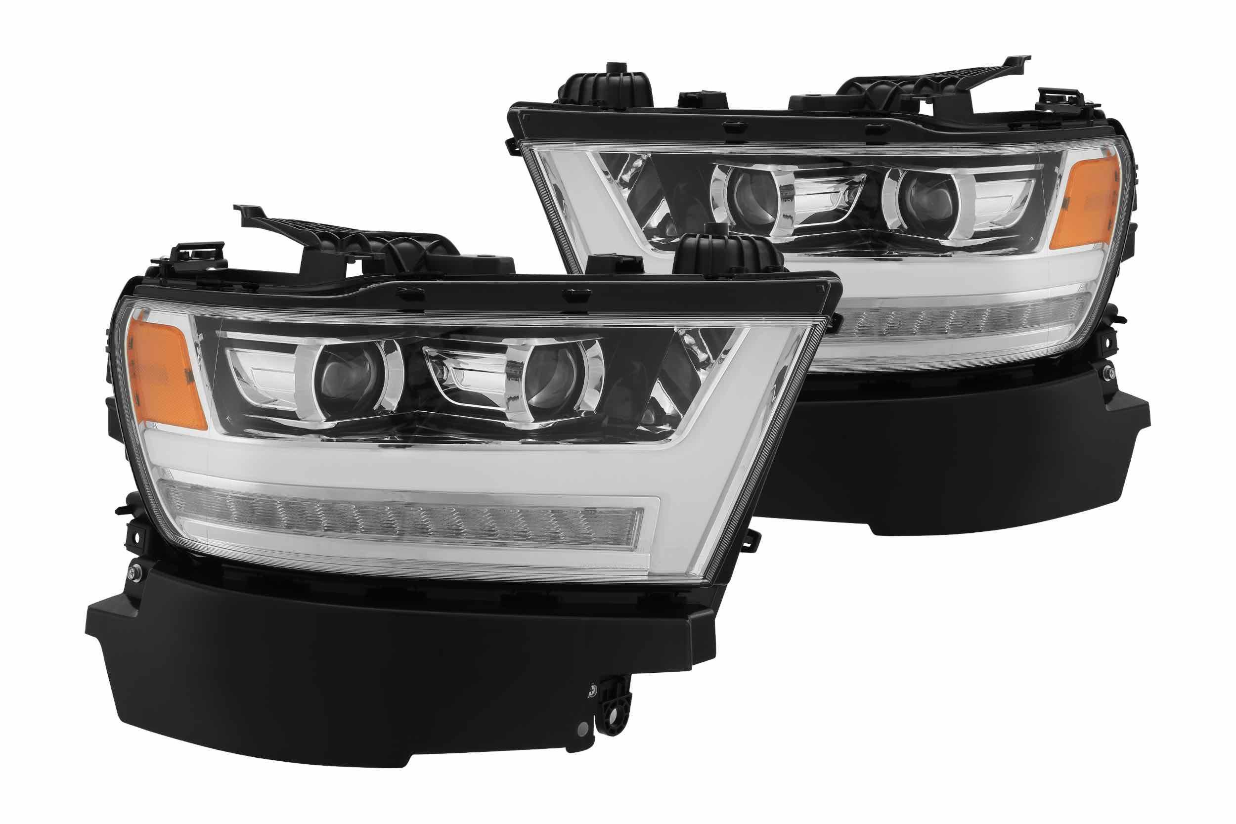 Alpha Rex | 880513 | Pro Halogen Jet Black Headlights for 19-22 Dodge ...