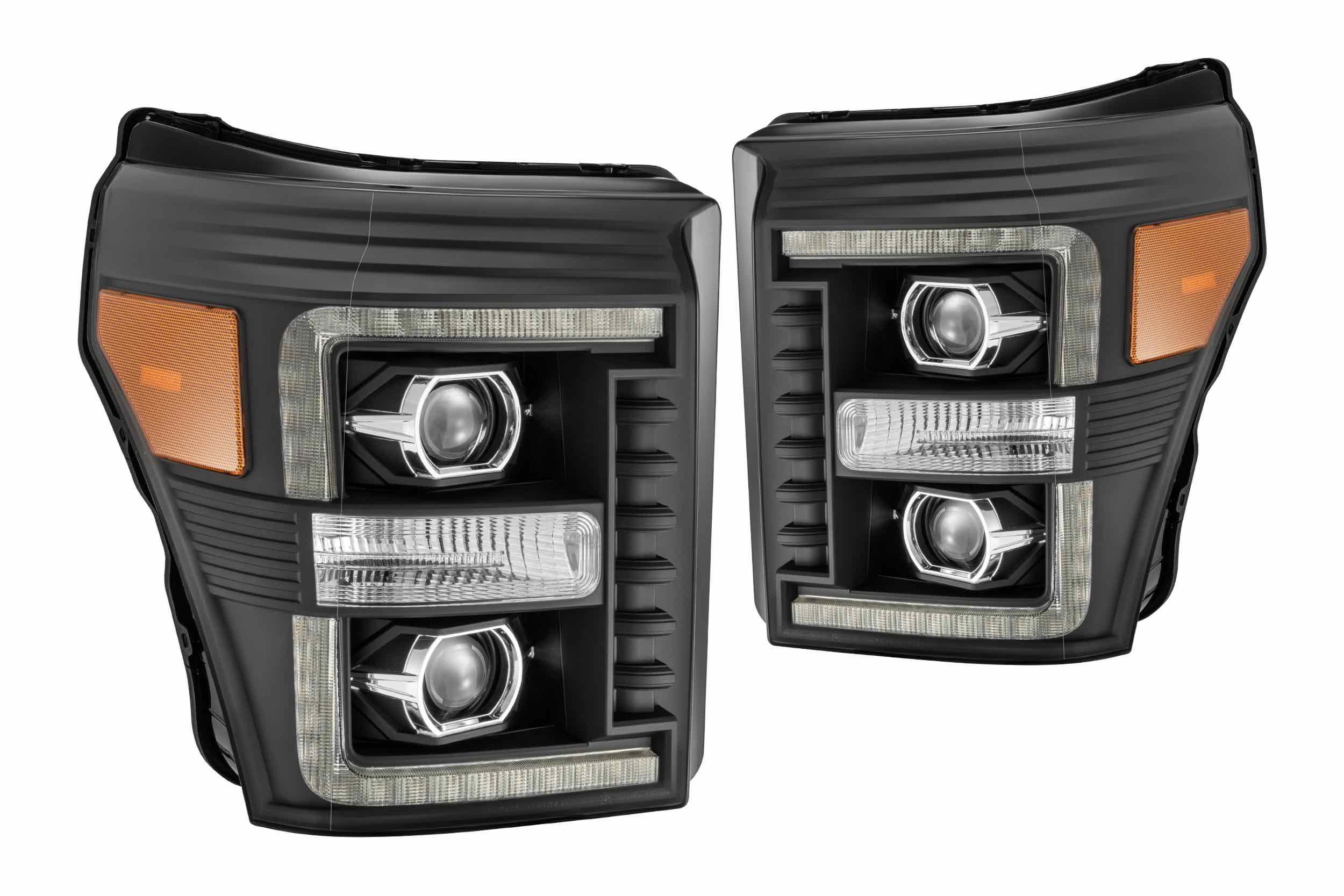 Alpha Rex 880143 Luxx LED Alpha-Black Headlights | 11-16 Ford SuperDuty