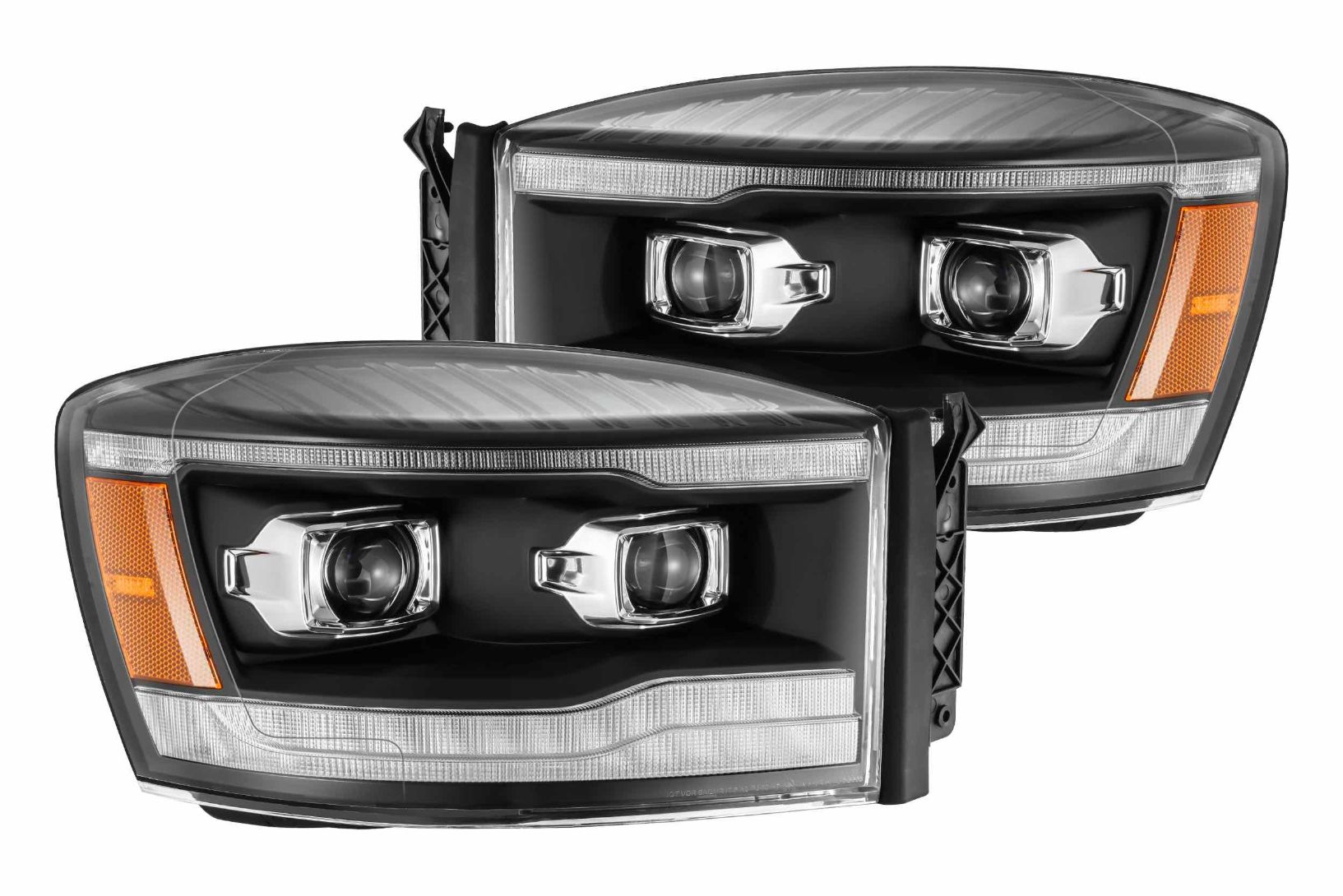Alpha Rex 880520 Luxx LED Alpha-Black Headlights | 09-18 Dodge Ram 1500/19-22 Dodge Ram 2500/3500